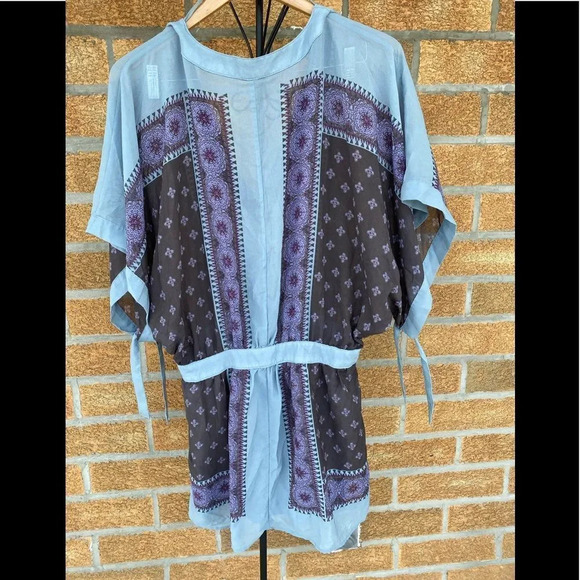 Free People Dusty Blue Santa Cruz Kimono small - Picture 10 of 13